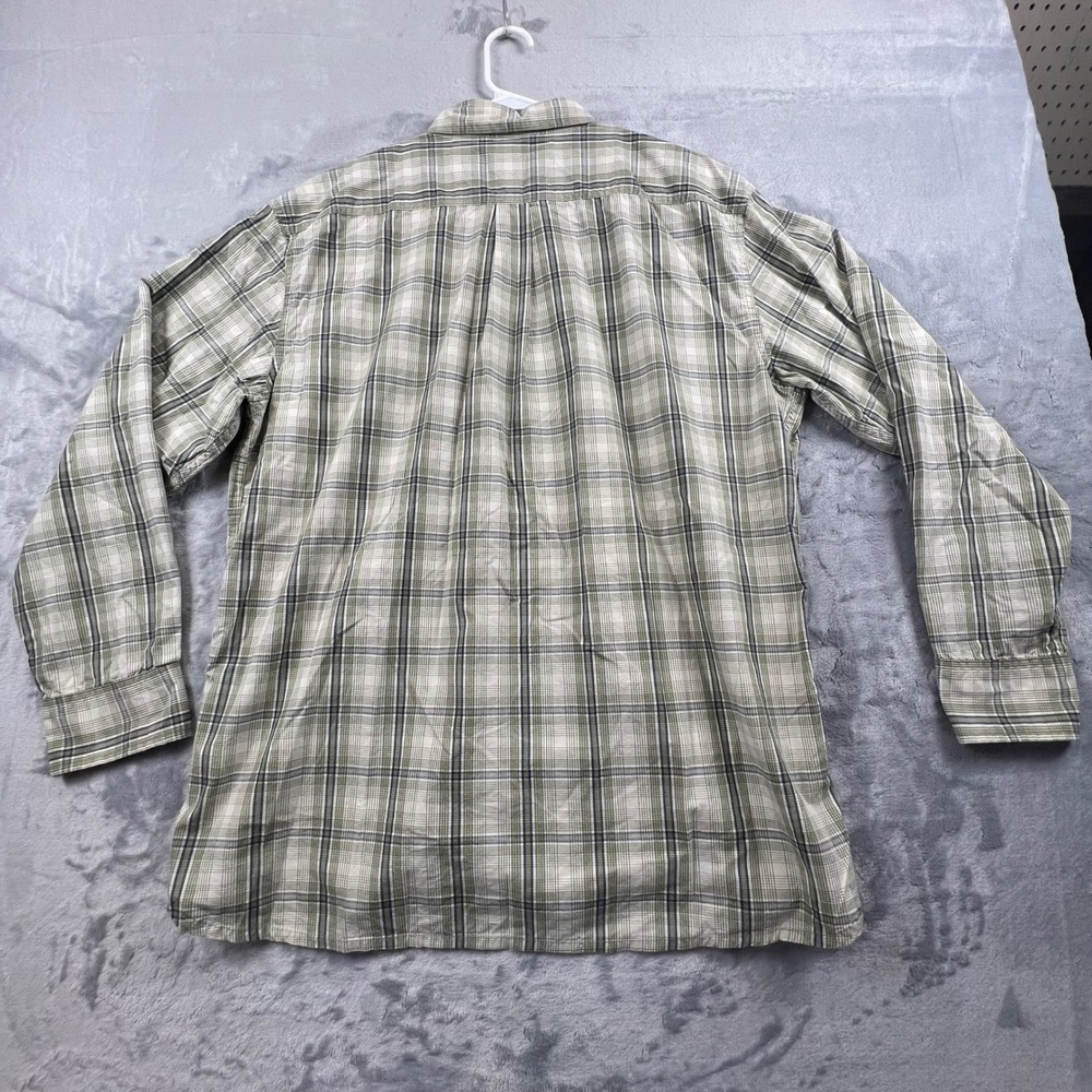 Timberland Button Down Shirt Mens XL Green Plaid Long Sleeve Cotton Casual - Picture 5 of 8
